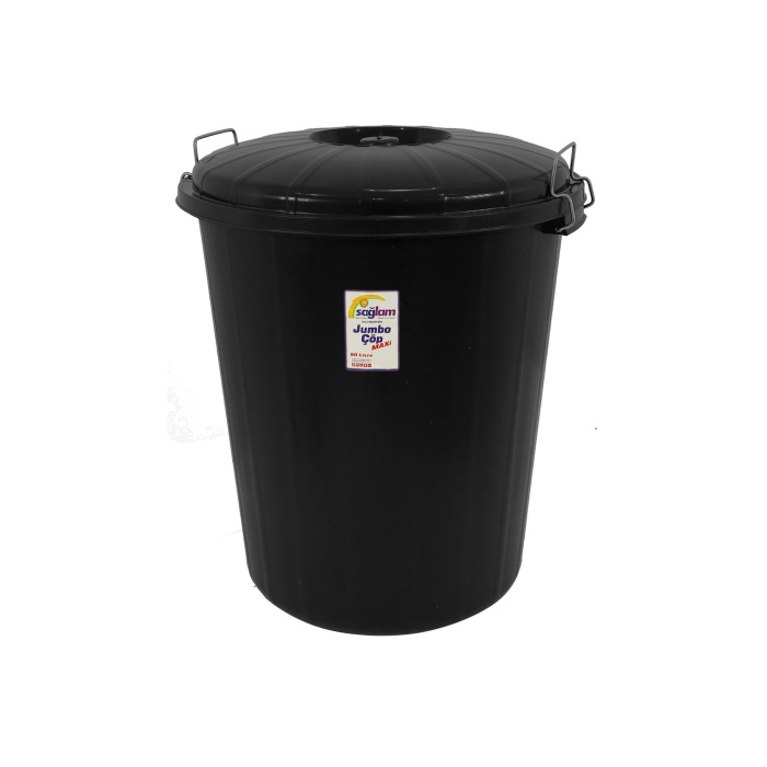 Sağlam Plastik Jumbo Çöp Kovası Kilitsiz 90 Lt