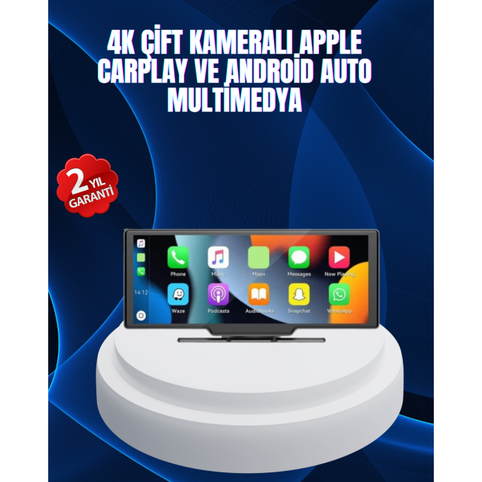 Fiat Egea, Linea, Doblo, Peugeot , Citroen C3, C4, Opel Astra, Corsa, Insignia Uyumlu 10.26” IPS Dokunmatik CarPlay Multimedya – 4K Ekran