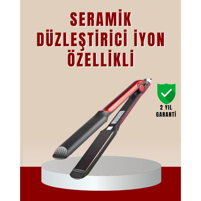 Profesyonel Saç Düzleştirici – 360° Döner Kablo ve Kompakt Tasarım