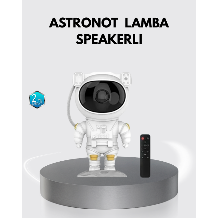 Astronot Şekilli Galaxy Projeksiyon Lambası Nebula Efektli Dekoratif Lamba