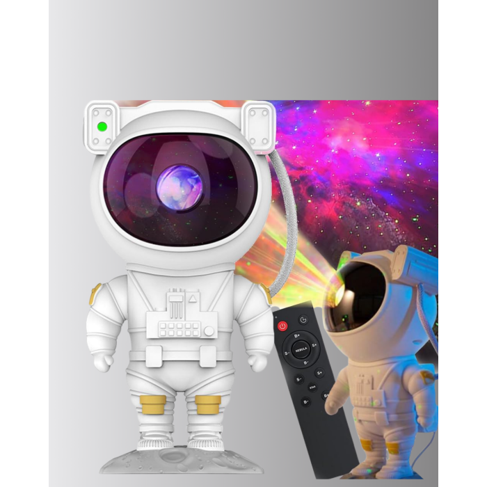 Astronot Yıldız Projeksiyon Lambası 8 Efektli Uzaktan Kumandalı Gece Işığı