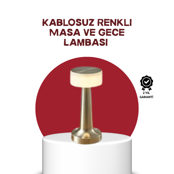 Şarj Edilebilir LED Masa Lambası – USB Girişli, Metal Yapı