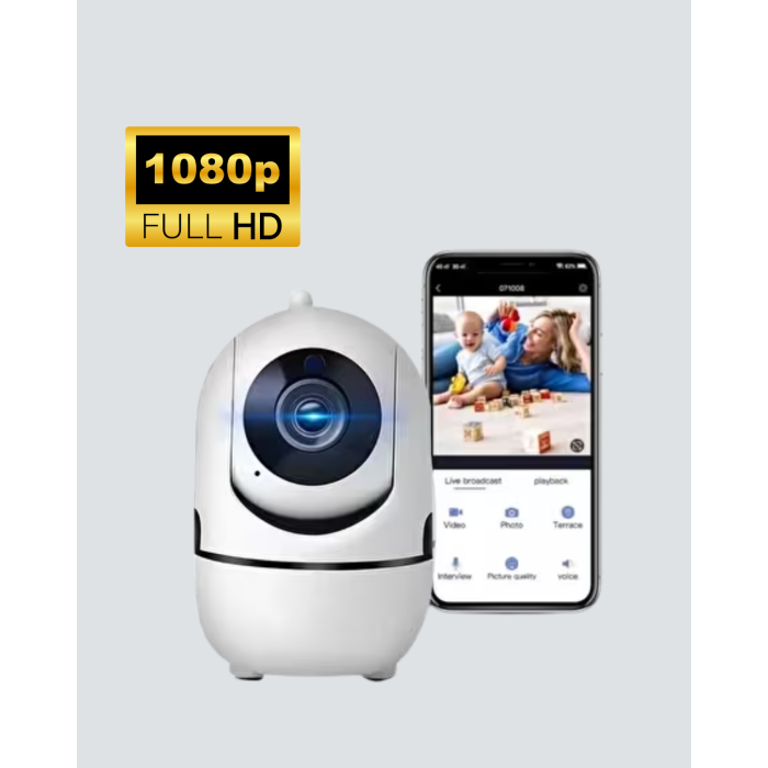Yüksek Çözünürlüklü Hareket Takipli Kablosuz Güvenlik Kamerası – 1080P, Gece Görüşlü