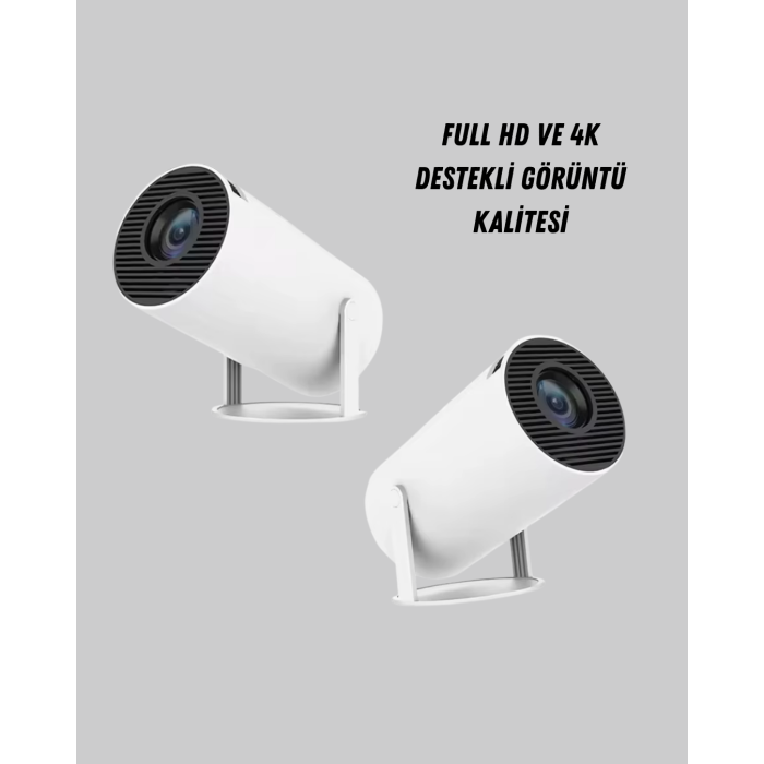 Full HD 4K Destekli Akıllı Projeksiyon – 130 inç Ekran, Uzun Ömürlü Ampul ve Çoklu Giriş