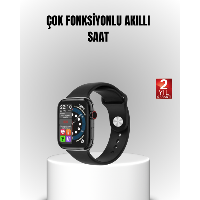 Yüksek Çözünürlüklü 1.9 Akıllı Saat – 5-6 Gün Aktif Kullanım, Şık ve Modern Tasarım