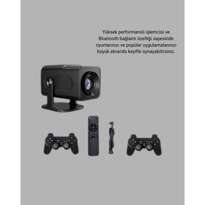 Android Projeksiyon Game Box – 1280x720p HD Çözünürlük, Bluetooth,HDMI ve USB Girişli