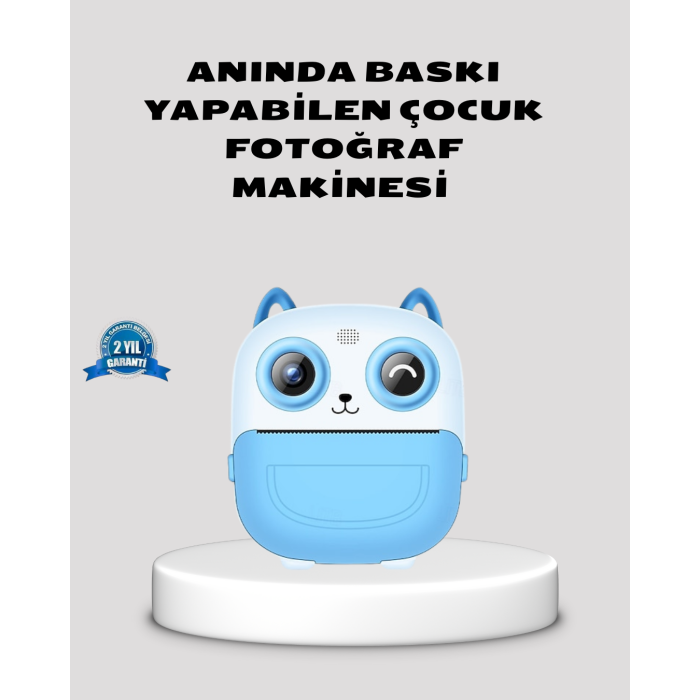 Çocuklar İçin Dijital Kamera Termal Yazıcı 48MP Çift Kamera 1300mAh Batarya