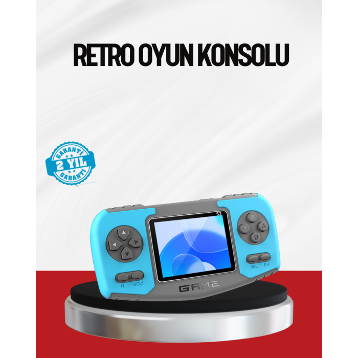 El Tipi Retro Oyun Konsolu Çocuklara Özel Portatif Oyun Makinesi