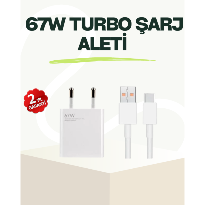 67 Watt Güçlü Çift Turbo Şarj Aleti iPhone 13 14 15 Pro Max Uyumlu