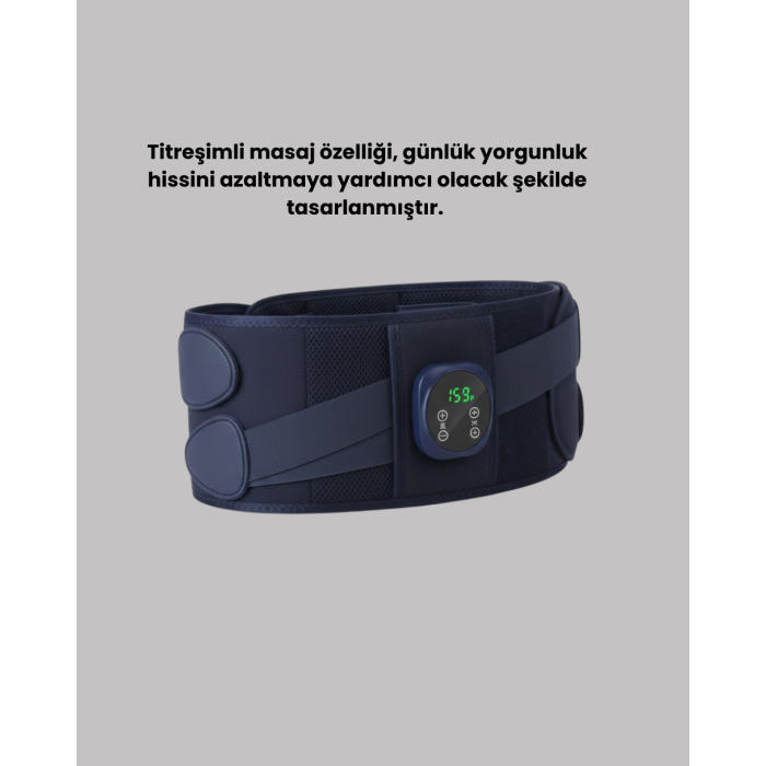 Dijital Ekranlı Isıtmalı Masaj Kemeri Bel Çevresi 100 cm Altı İçin Uygun