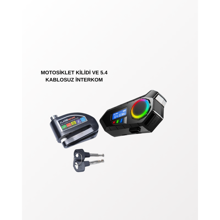 BLUETOOTH 5.4 KABLOSUZ İNTERKOM+ MOTOR DİSK KİLİDİ