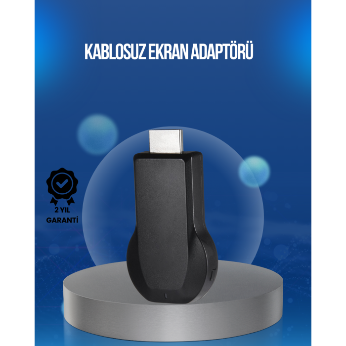 Kompakt HDMI Kablosuz Dongle – 1080p Görüntü ve Plug‑and‑Play Kurulum