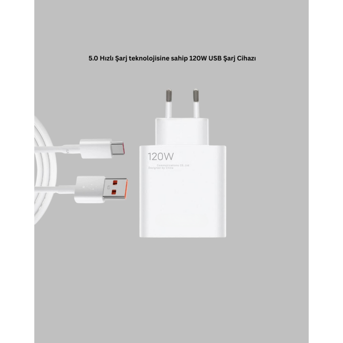 120 Watt Güçlü Hızlı Şarj Adaptörü Huawei P30 P40 Mate 20 Pro Uyumlu