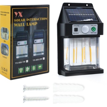 Güneş Enerjili Hareket Sensörlü Duvar Lambası