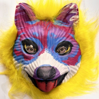 Sarı Saçlı Sevimli Köpek Maskesi Mega Peluş 35 No