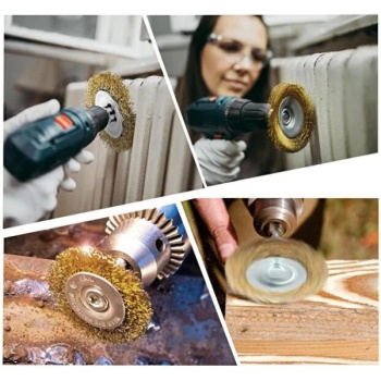 6lı Pimli Tel Fırça Seti - Pas Yağ Kir Boya Yapışkan Çözücü