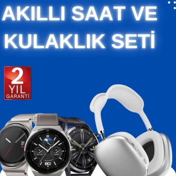 Yeni Nesil Sesli Görüşme Akıllı Saat ve Powerbank Çoklu Şarj Girişli Bluetooth Kulaklık Nabız Ölçer