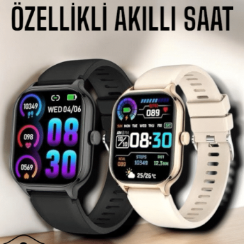 Suya Dayanıklı Bluetooth Akıllı Saat GPS, Adımsayar, Nabız & Sağlık Takibi