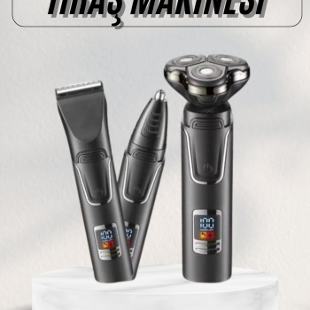 Yüksek Performanslı 3 Başlıklı Profesyonel Şarjlı Islak ve Kuru Kullanıma Uygun