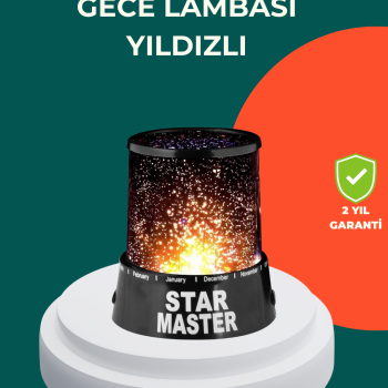 Galaxy Efektli LED Yıldız Projektör Renk Değiştirmeli Oda Aydınlatması