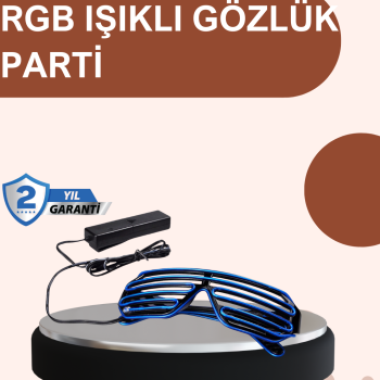 Renkli LED Işıklı Eğlence Gözlüğü Parti Aksesuarı