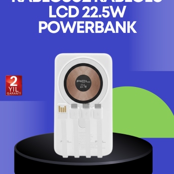 Çoklu Kablo Çıkışlı Taşınabilir Powerbank Kompakt Tasarım