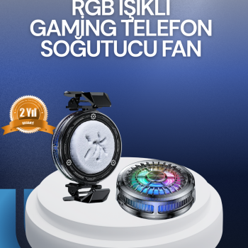RGB LED Telefon Soğutucu Fan Yüksek Hızlı Soğutma Oyuncu Cooler