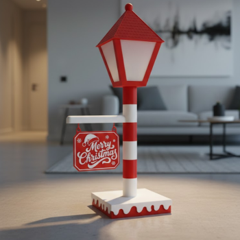 Noel Temalı Tabelalı Lamba Dekoratif Aydınlatma Yılbaşı Süsü