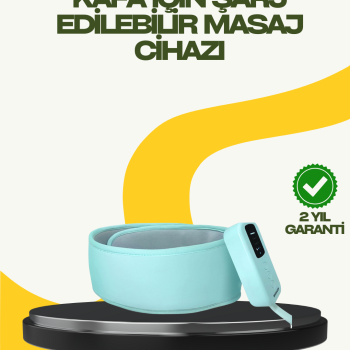 Isıtmalı Baş Masaj Aleti Rahatlatıcı ve Stres Giderici Tasarım