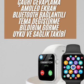 1.83 İnç Akıllı Saat Android ve İOS Uyumlu Çağrı Cevaplayabilen Adımsayar GPS Takibi