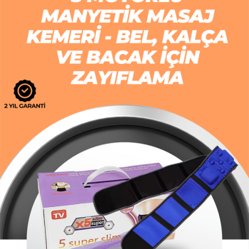 Zayıflama ve Masaj Kemeri 20 Mıknatıslı 5 Motorlu Fişli