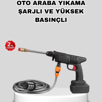 Akülü Araba Yıkama Makinesi 21V Güçlü Basınçlı ve Çift Akülü Taşınabilir