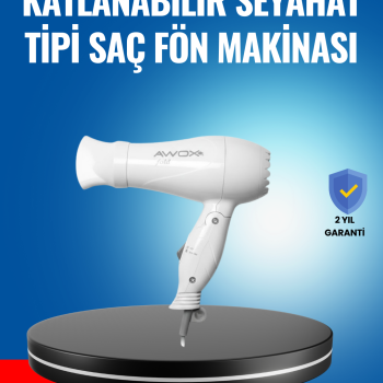 Çift Isı ve Hız Ayarlı Katlanabilir Saç Kurutma Makinesi