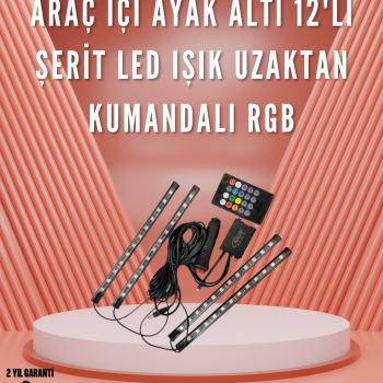 12V LED Işık Seti – Kumandalı ve Renk Ayarlı