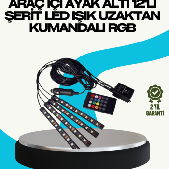 RGB Geçişli 4 Parça Araç İçi Aydınlatma