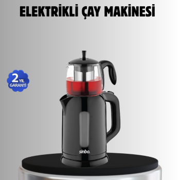 Sinbo STM 5840 Elektrikli Çay Makinesi 1800W Cam Demlik ve Sıcak Tutma Özellikli