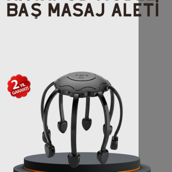 Çok Noktalı Elektrikli Kafa Masaj Cihazı 3 Modlu Rahatlatıcı Masaj
