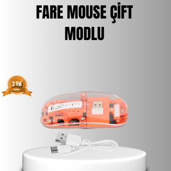 Çift Modlu Kablosuz Bluetooth 5.0 + 2.4GHz Mouse – 3 Cihaz Bağlantılı, Hızlı Geçiş Düğmeli