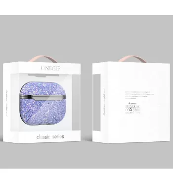 Onegif Airpods Pro 2 (2.nesil) Bright Simli Airpods Kapak - Siyah