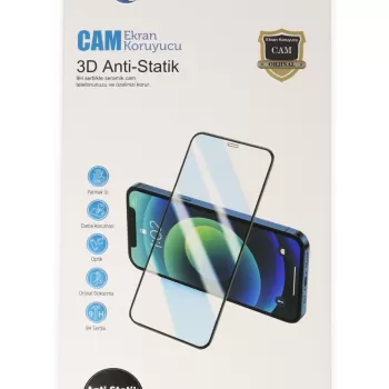 Newface iPhone 12 Pro 3D Antistatik Cam Ekran Koruyucu