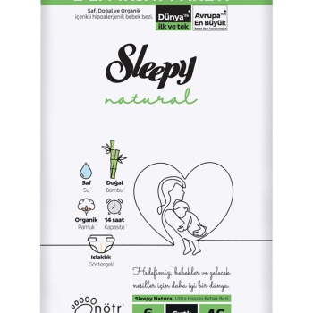 Natural Bebek Bezi 2Li Fırsat Paketi 6 Beden 46 Adet