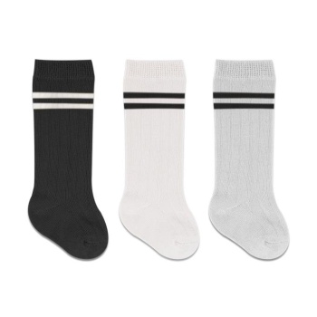 Derby Dizaltı Çorap 3Lü BS40101 Siyah Ekru Gri Çemberli