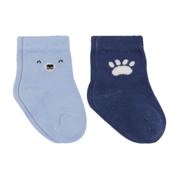 2Li Bear Penye Soket Çorap 10116 Mavi