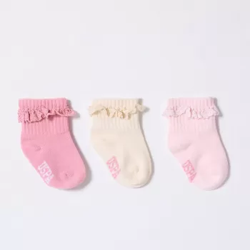 U.S.Polo Kız Bebek Çorap USB2208 Pudra Ekru Somon