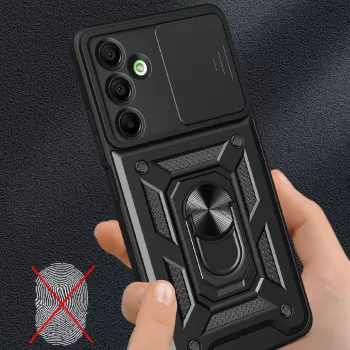 Newface Samsung Galaxy A26 Kılıf Pars Lens Yüzüklü Silikon - Lacivert