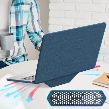 Newface Macbook Air 13.6 Macbook Kumaş Kapak - Lacivert