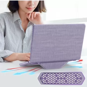 Newface Macbook Air 13.6 Macbook Kumaş Kapak - Mor