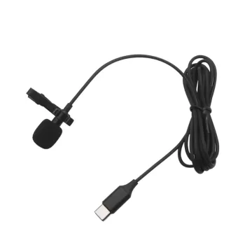 Newface Type-C 2 Metre Double Mikrofon - Siyah