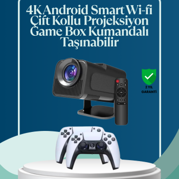 450 ANSI Lümen, 4K Destekli Kompakt Ev Projektörü