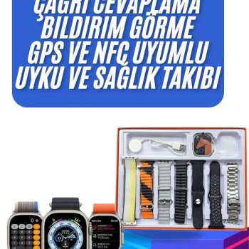 yeni nesil Unısex 7 Kordonlu Çok Fonksiyonlu Nabız Ölçer Uyku ve Sağlık Takibi